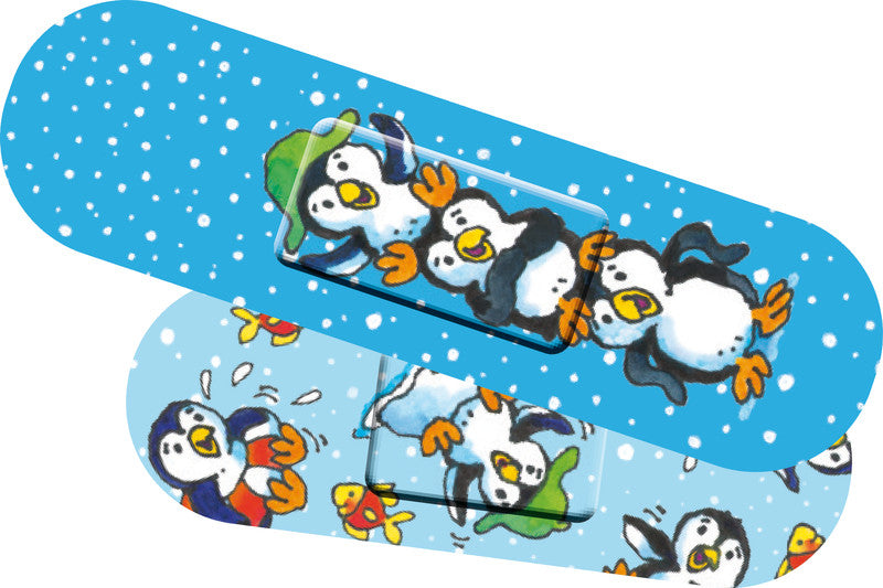 Lutz mauder Pflaster Pinguine – atmungsaktiv, wasserabweisend – sortiert – Kunststoff – sortiert – 10 Stk.