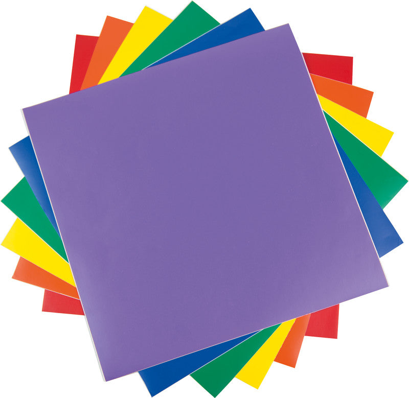 Silhouette Vinylfolie Samplerpack Basic – mehrfarbig – 30,5 × 30,5 cm – für Silhouette Schneideplotter