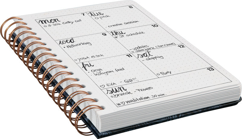 Sigel Notizbuch, punktkariert, Spiralbindung, Hardcover, 240 Seiten, perforiert, 120 g/m² – mehrfarbig