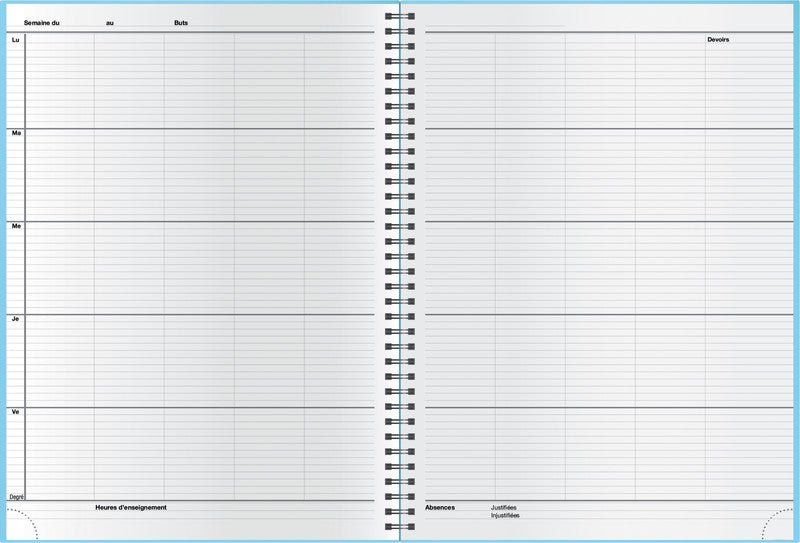 Verlag für unterrichtsm. Übungsheft, Karton, 128 Seiten, perforiert, 100 g/m² – Hellblau