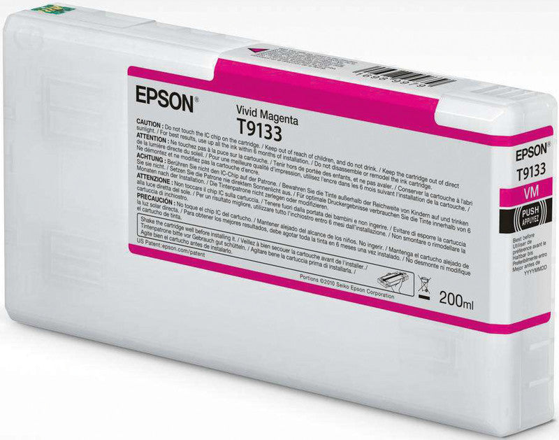 Epson Tintenpatrone T9133, Magenta, 200 ml – für Tintenstrahldrucker und Multifunktionsgeräte