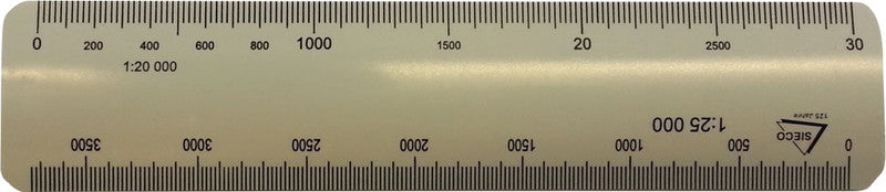 Sieco Wandtafel-Lineal 15 cm – Kunststoff, weiss
