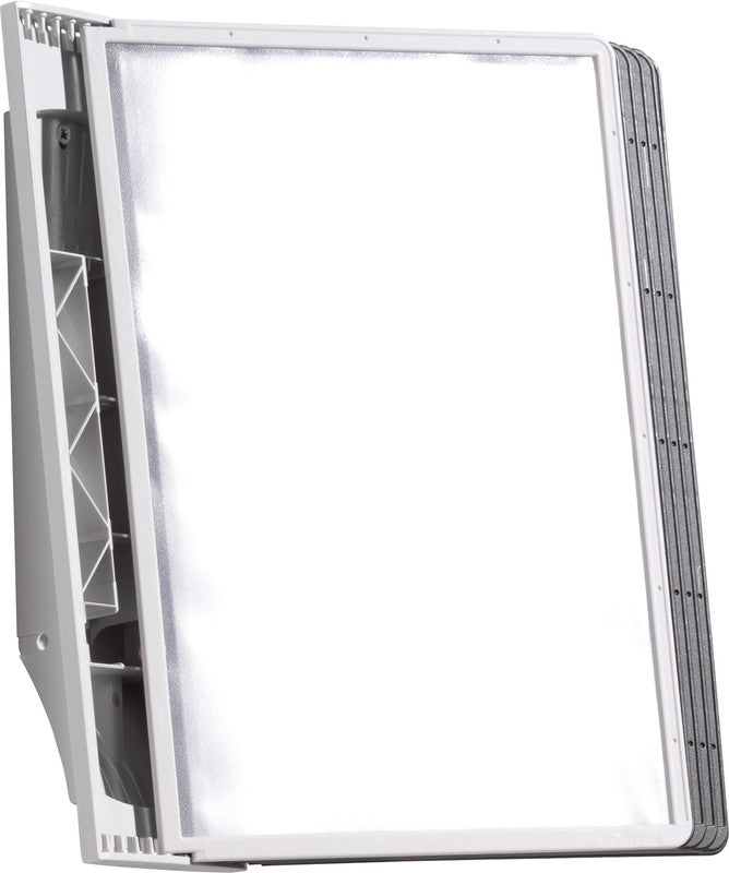 Durable Sichttafelsystem Sherpa Wall – 260 × 385 mm, grau, Kunststoff, für A4, 10er-Pack