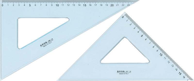 Arda Wandtafel-Winkel 60° – Hypotenuse 15 cm, Kunststoff, Transparent, Skalenfarbe Schwarz