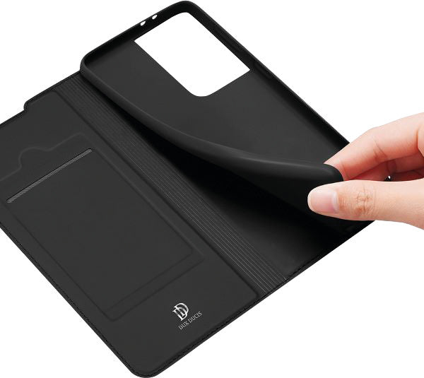 Dux Ducis Booklet-Hülle – für Samsung Galaxy S21 Ultra – schwarz – mit Kartenfach, Magnetverschluss