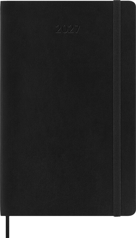 Moleskine Wochenagenda – 1 Woche/1 Seite, gebunden, 13 × 21 cm, 2027, schwarz, FSC