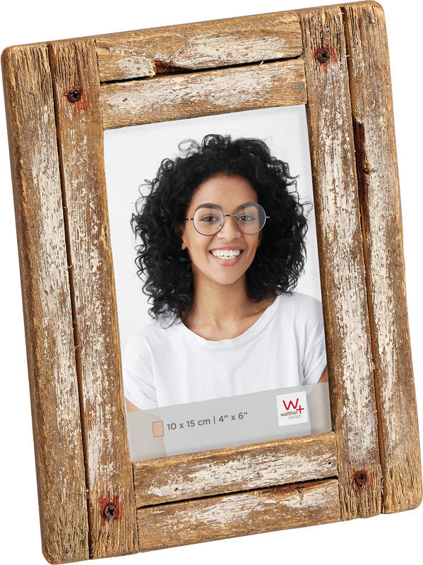 Walther Design Bilderrahmen Dupla Portrait, Holz, Braun, 17 × 22 cm, recyclingfähig – eco:plus