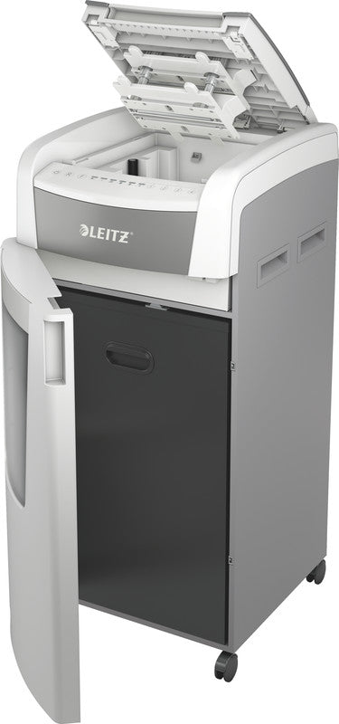 Leitz IQ Autofeed Office Pro – Aktenvernichter mit Autofeed 600 Blatt, DIN P-5, Mikroschnitt 2 × 15 mm, 110 l