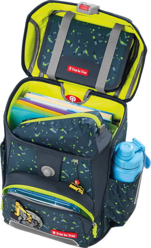 Step by Step Schulrucksack-Set Cloud – 5-teilig – Bagger Rocco – Recycelte Materialien