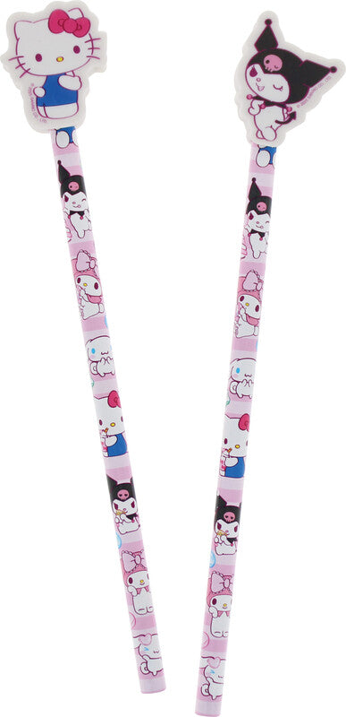 Kitty sweets Hello Kitty HB Bleistifte mit Radierer – 2er-Set
