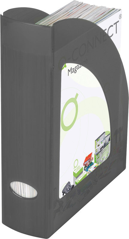 Q-Connect Stehsammler A4/C4 – 80 mm, grau, Kunststoff