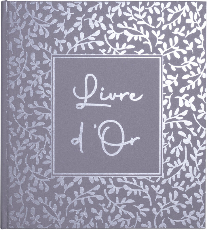 Exacompta Authentisches Gästebuch – 210 × 190 mm – 140 Seiten – gebunden, Kartoneinband, blaugrau