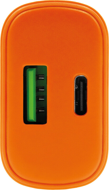 EXC Ladegerät – 20 W, 1× USB-C + 1× USB-A, Überspannungsschutz