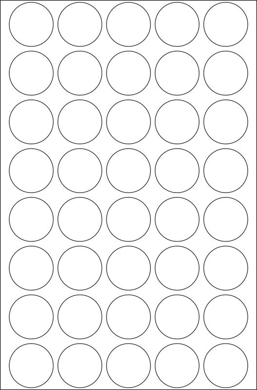 HERMA Schmucketiketten – Folie, transparent, Ø 19 mm, 640 Stk, 16 Bogen, stark haftend