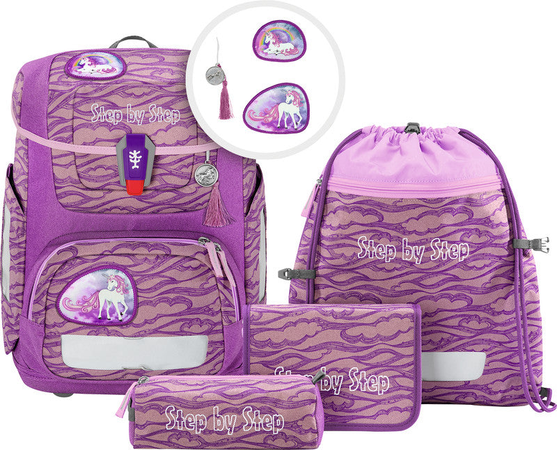 Step by Step Schulrucksack-Set CIRCLE – 5-teilig – Lovely Unicorn Nuala