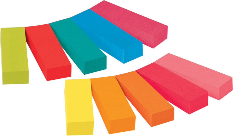 Post-it Seitenmarker – 12,7×44,4 mm – sortiert, 50 Stück, recyclingfähig
