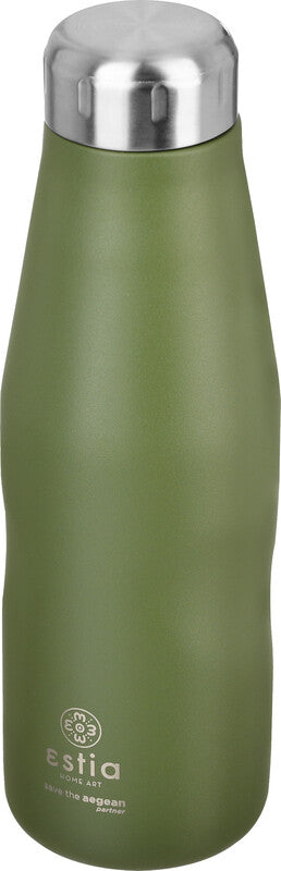 Estia Trinkflasche – 5 dl – Edelstahl, isoliert, Schraubverschluss, auslaufsicher, BPA-frei – Forest Spirit