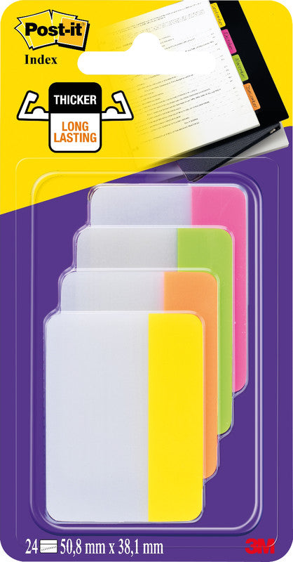 Post-it Indexstreifen Strong – 50,8×38 mm – sortiert, 4×6 Stück