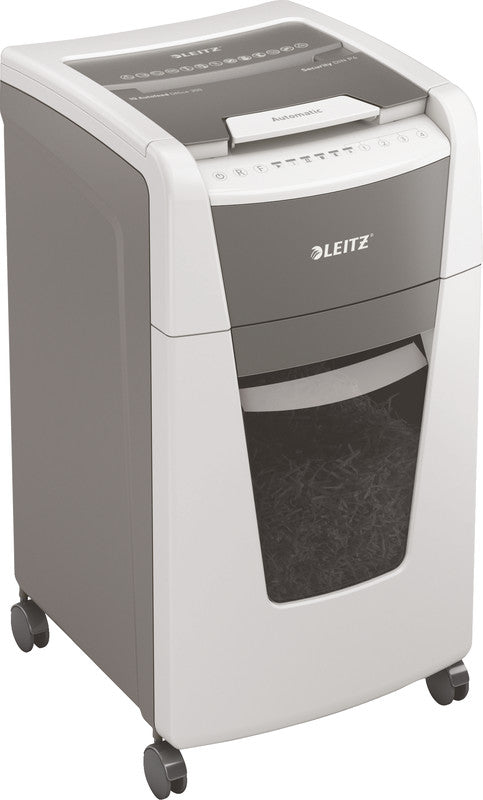 Leitz IQ Autofeed Office – Aktenvernichter mit Autofeed 300 Blatt, DIN P-4, Partikelschnitt 4 × 30 mm, 60 l