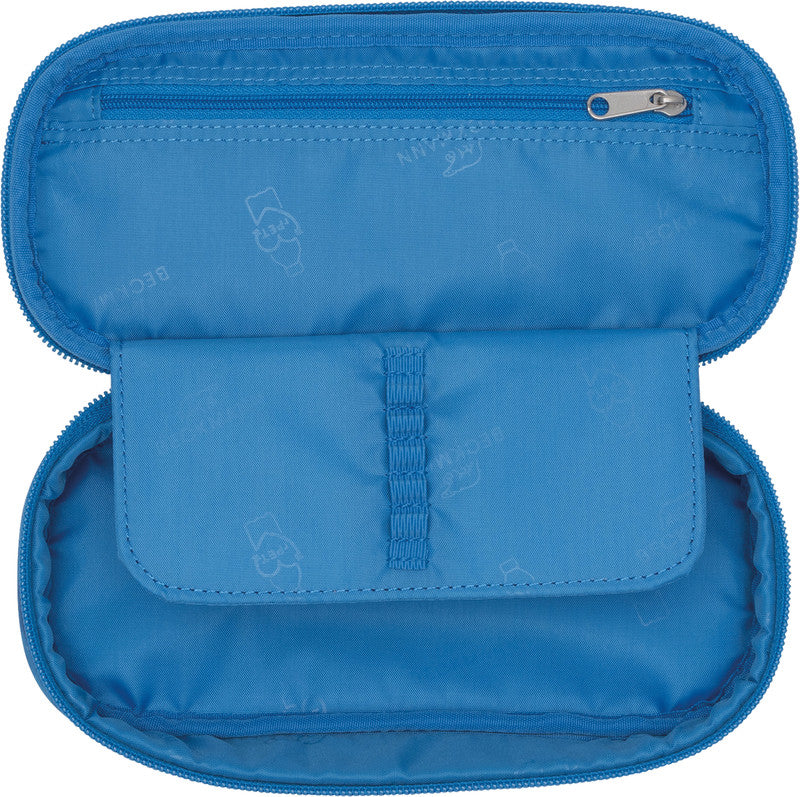 Beckmann Klassisches Schlamperetui, leer – Ocean – Kunststoff – 22 × 5 × 10 cm