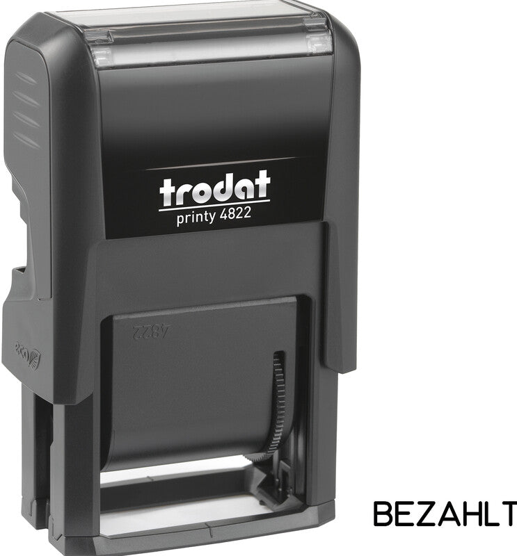Trodat Motivstempel Printy 4822 – Motiv: 12 verschiedene Texte, selbstfärbend, 30 × 4 mm