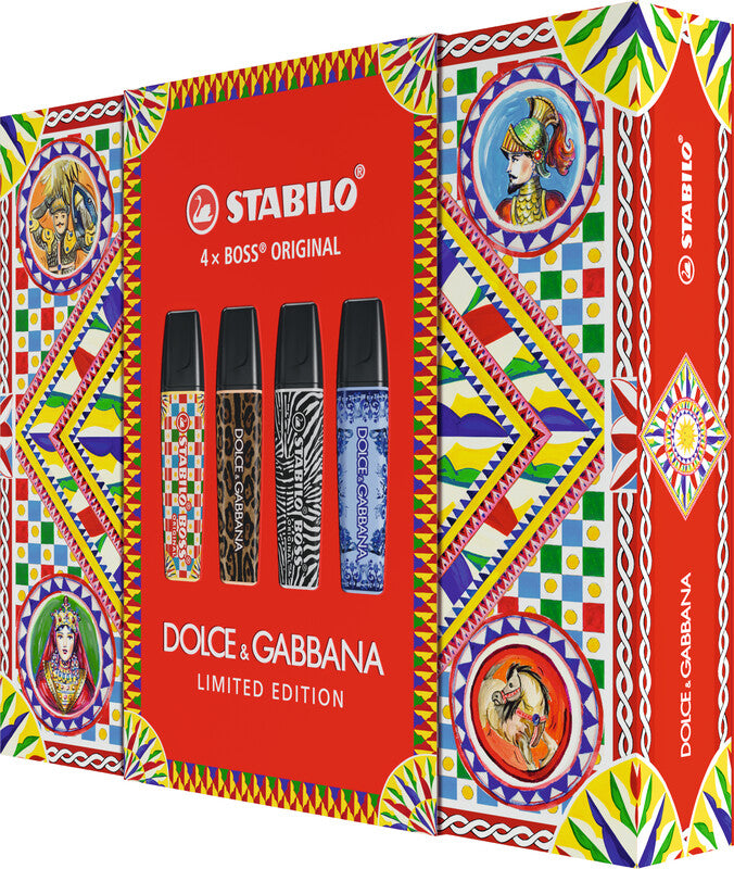 STABILO BOSS Original Textmarker Set 4 Farben – Keilspitze, 2–5 mm