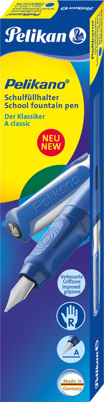 Pelikano – Federspitze A – für Rechtshänder – Blau – Patronen – Edelstahl-Feder