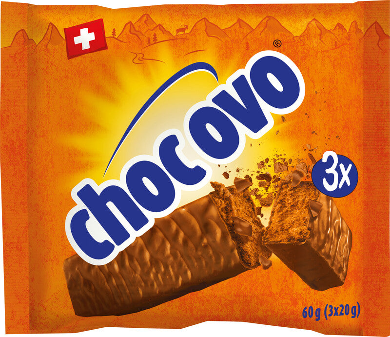 Ovomaltine Energieriegel – einzeln verpackt, 3 × 20 g (60 g)