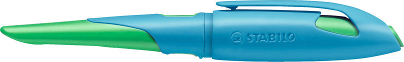 STABILO EASYbirdy – Federspitze M – für Linkshänder – Himmelblau/Grasgrün, Blau – Patronen