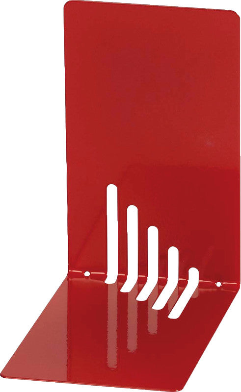 Wedo Buchstützen – rot – 140 × 140 mm – Metall, 2 Stück