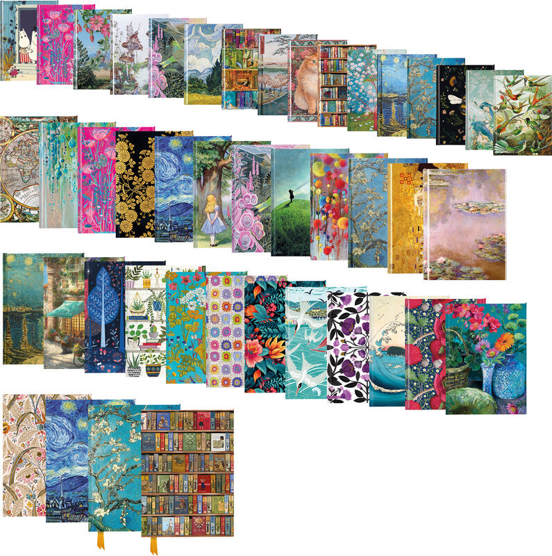Denkzettel Flame Tree Notizbuch – A5 – 176 Seiten – 80 g/m² – Gebunden, Magnetverschluss, Einstecktasche, Mehrfarbig