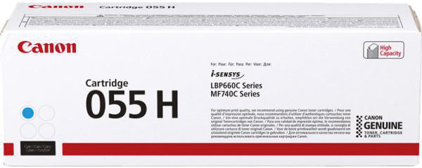 Canon Toner 055H – cyan, 5900 Seiten – für Farb-Laserdrucker/Multifunktionsgeräte