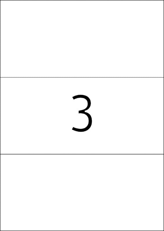 HERMA Drucketiketten, 210 mm × 99 mm, weiss, Papier, permanent, 300 Etiketten (100 Blatt)