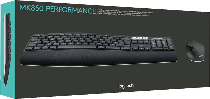 Logitech MK850 – Kabellose Tastatur (Bluetooth/2,4 GHz), CH-Layout (DE-CH) – für Windows, macOS
