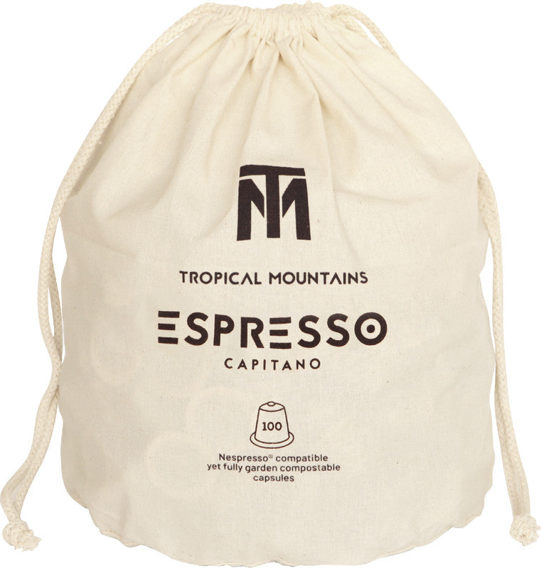Tropical Mountains Kaffeekapseln Capitano Espresso – für Nespresso – Intensität 9/12 – 100 Kapseln