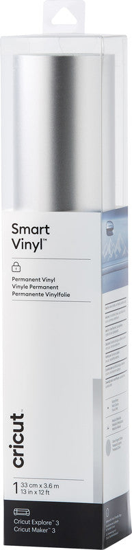 Cricut Smart Vinyl Matte Vinylfolie – Silber – 33 × 366 cm – für Schneideplotter Maker 3