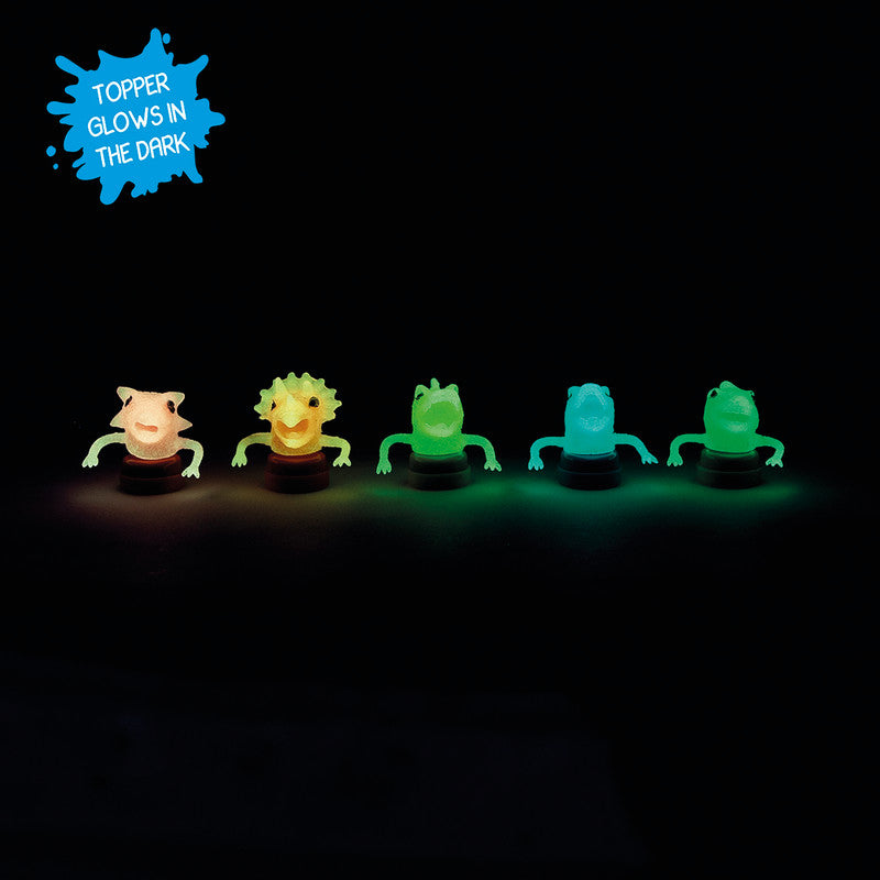 Trendhaus Motivstempel-Set – Hey Dino, selbstfärbend, 5 Motive, Ø 26 mm, Kissentränkung sortiert