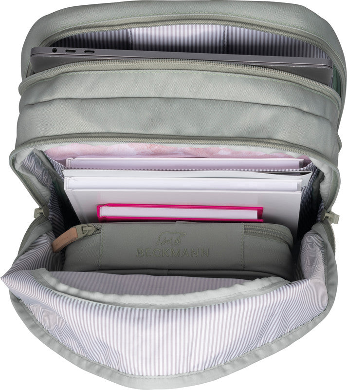 Beckmann Urban Rucksack – Soft Grün – 30,0×48,0×22,0 cm – Recycelte Materialien