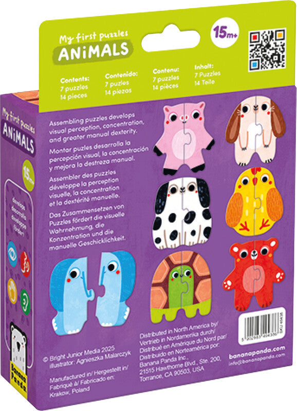 Banana panda Puzzle Tiere – 14 Teile – 14,5 × 19 cm – ab 1 Jahr