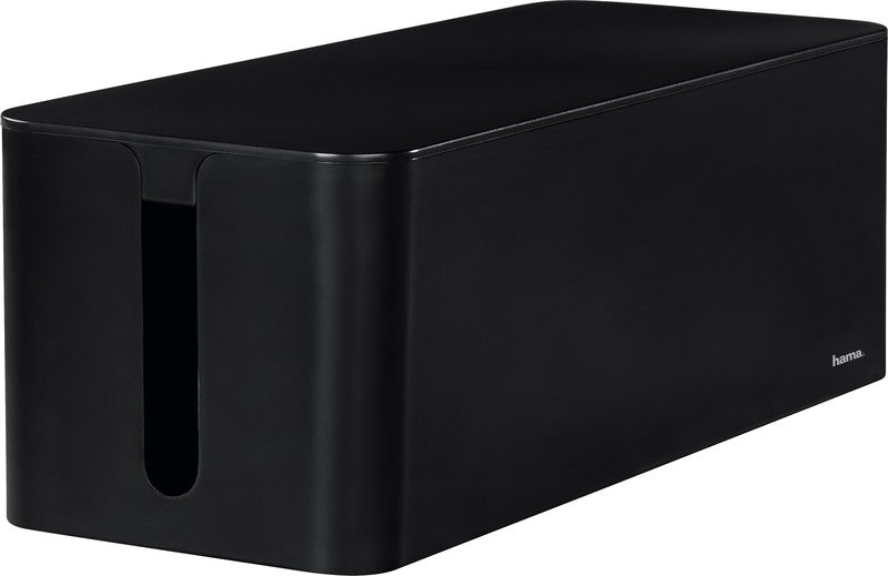 Hama Kabelbox 400 × 138 × 155 mm – für Kabel bis Ø 20 mm – schwarz – Kunststoff