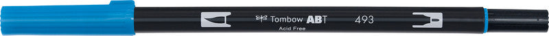 Tombow Pinselstift – Reflexblau, Kunststoff, wasservermalbar, geruchsarm, für Linkshänder geeignet