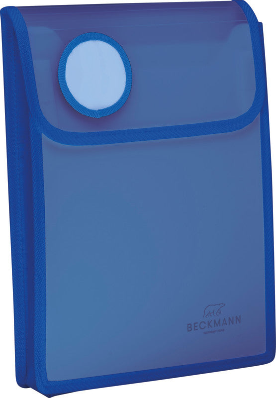 Beckmann Sammelmappe, Kunststoff, blau, mit Klettverschluss, 24 × 33 cm