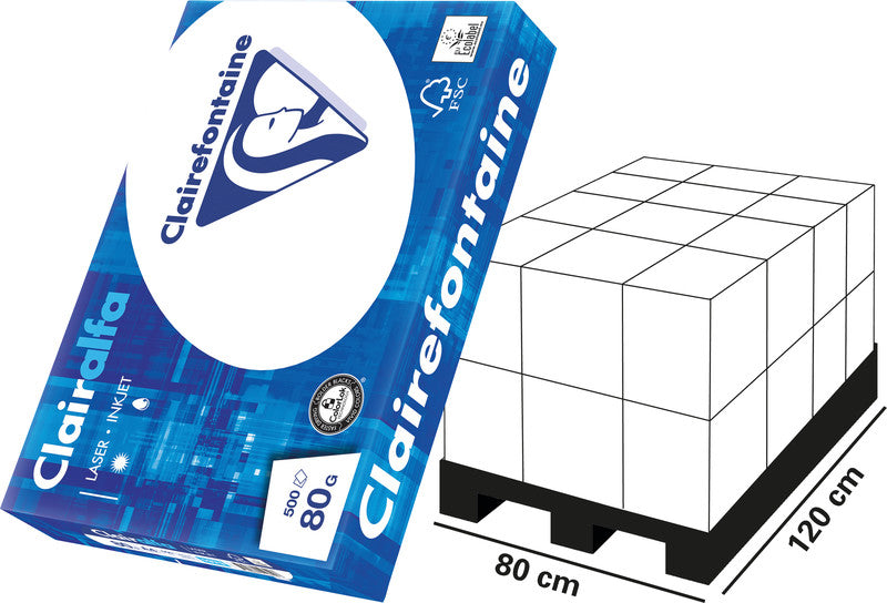 Clairefontaine Kopierpapier – A3, 80 g/m², hochweiss – für Inkjet/Laser/Kopierer – FSC – 500 Blatt
