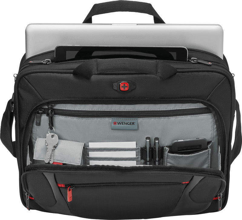 Wenger/SwissGear Wenger Sensor Notebook-Tasche – 9 l, wasserabweisend, Aufsteckfunktion, Polyester, schwarz