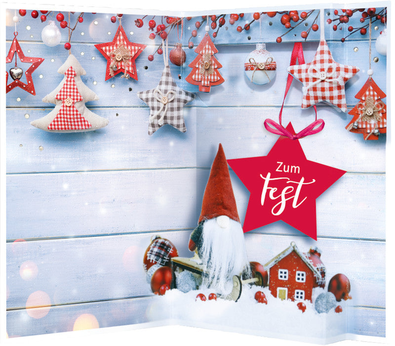 Kurt eulzer Weihnachtsgrusskarte (Pop-Up) – A6 (105 × 148 mm) – mit Umschlag, Text DE, Karton