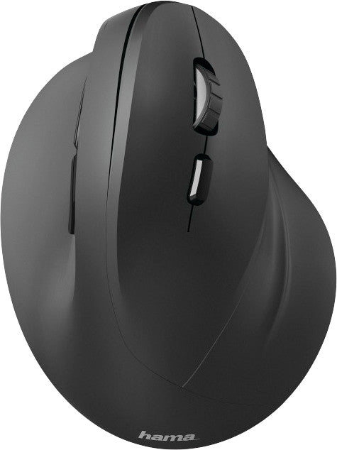 Hama EMW-500 Ergonomische Maus – kabellos, USB-A, 6 Tasten, für Rechtshänder, vertikal, schwarz