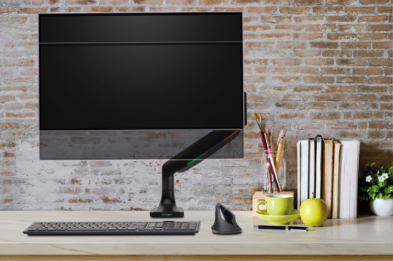 Kensington One Touch SmartFit – Monitorarm, C-Klemme/Tülle, bis 34", VESA 75 × 75/100 × 100 mm, schwarz