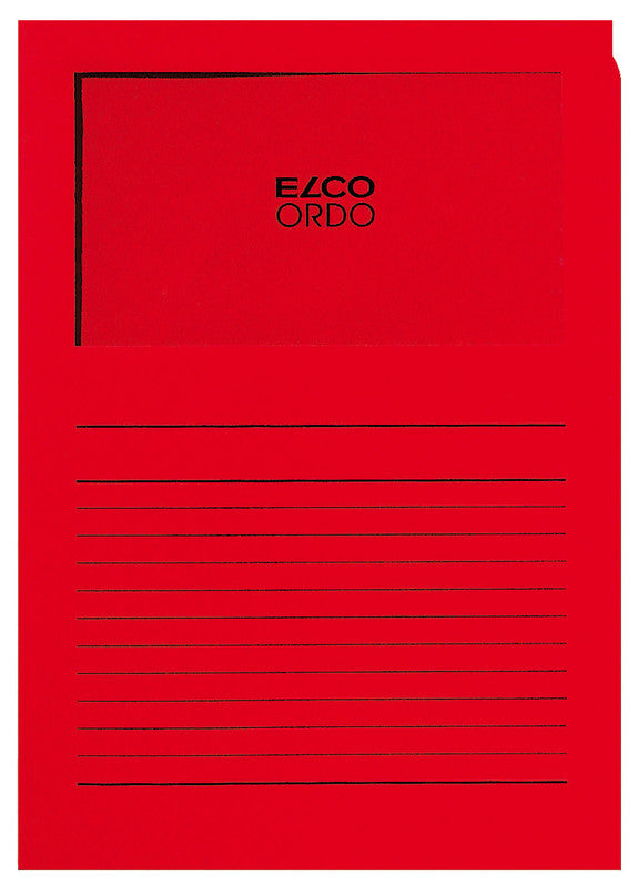 Elco Ordo Classico Sichtmappe A4 – Intensivrot, Papier, 10er-Pack