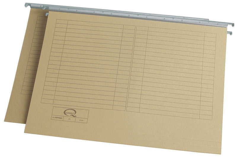 Q-connect Hängeordner für A4 – Karton, Olivgrün, 320 × 240 mm, mit Vordruck