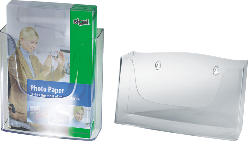 Sigel Stiftschlaufe – zum Anschrauben, Acryl, transparent, 125 × 155 mm – für A6-Formate